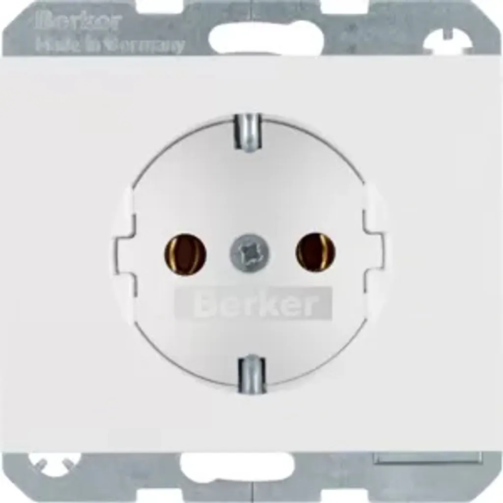 Berker 41157009 Prise SCHUKO blanc polaire brillant Berker K.1 de qualité