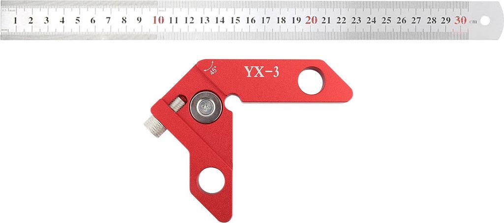 YX-3 Mittellinienanreißer 45¡ã/90¡ã Winkelmesser Lineal Messwerkzeug