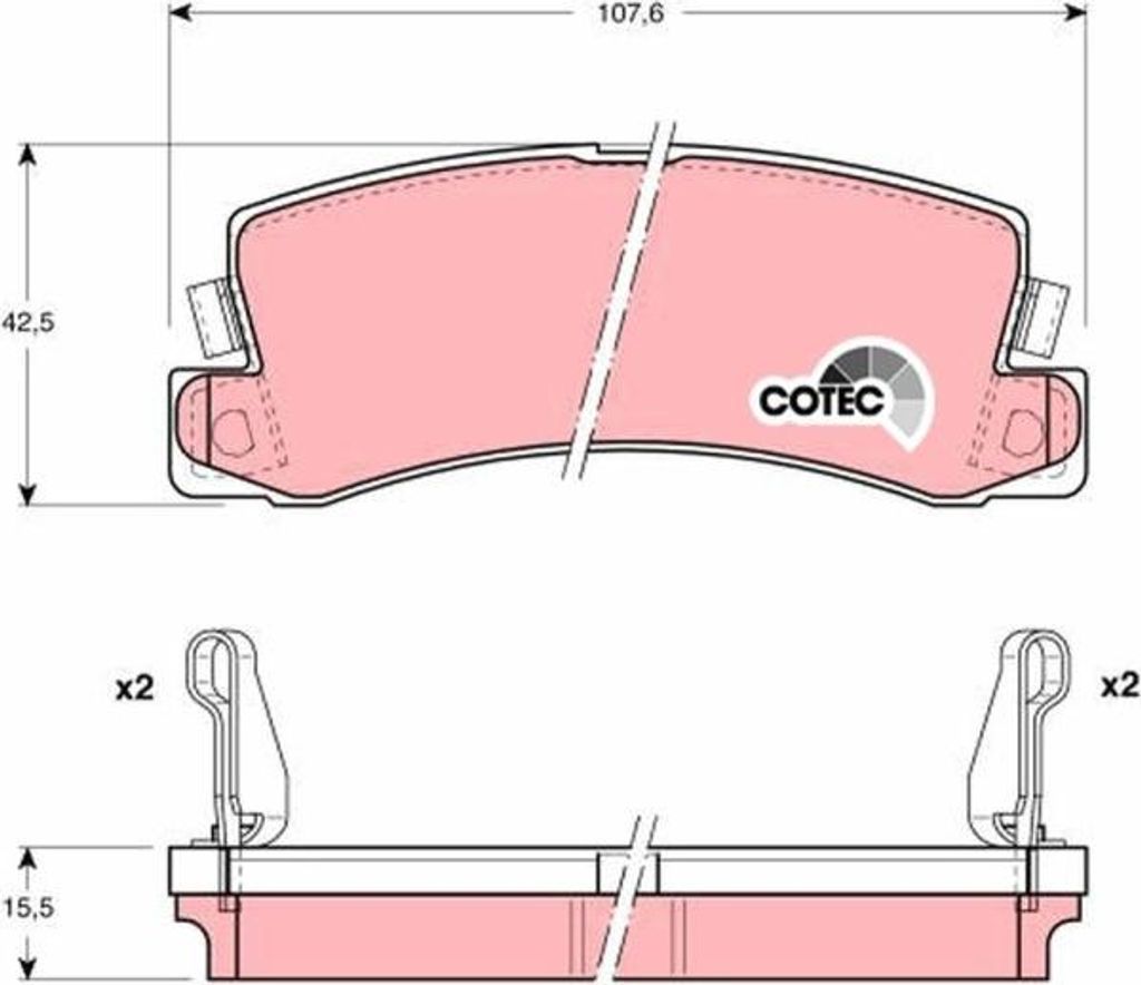 TRW Bremsbeläge Satz Hinten für TOYOTA CELICA (ST20, AT20) GDB1168