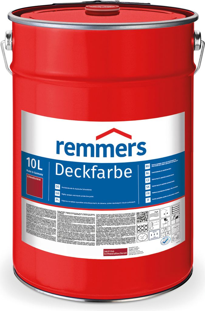 Remmers Deckfarbe schwedischrot 10 l, Holzlack