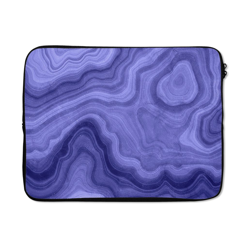 MuchoWow Laptop Hülle 17 Zoll Laptoptasche Achatstein - Marmor - Abstrakt - Kristalle - Zipper - Schutzabdeckung