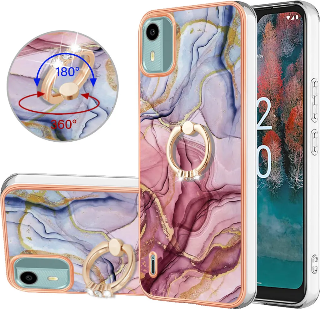 Custodia Bumper Nokia C12 TPU Silicone Oro Rosa - Resistenza Garantita