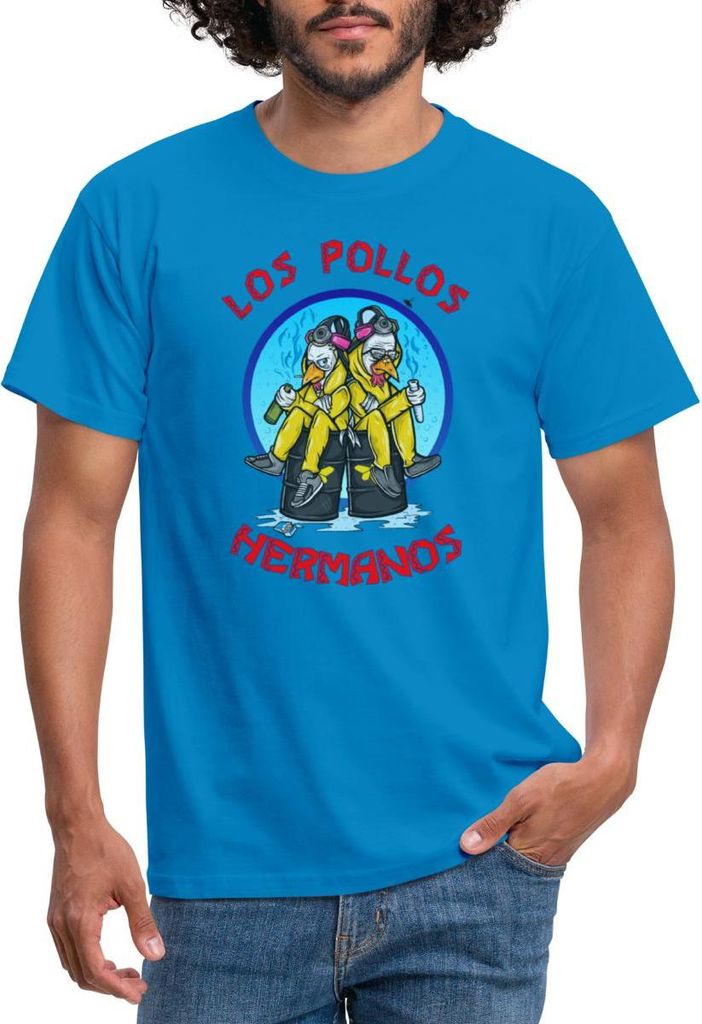 Spreadshirt Breaking Bad Los Pollos Hermanos White Pinkman Männer T-Shirt, 3XL, Royalblau