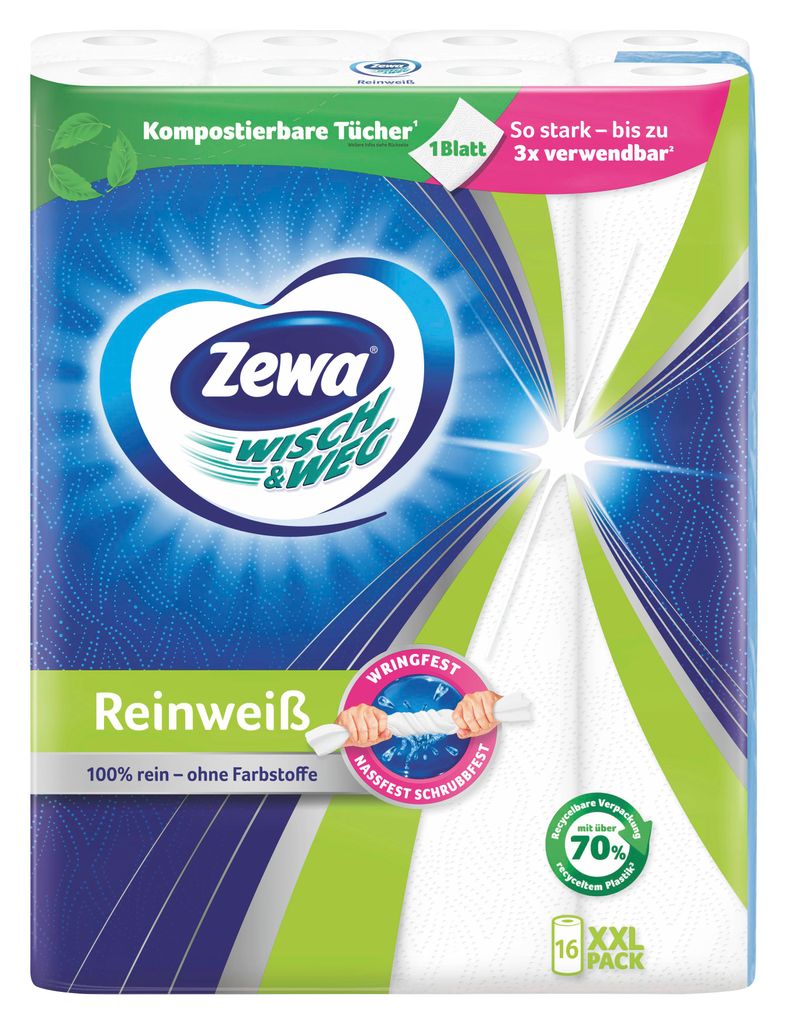 ZEWA Haushaltsrolle Wisch & Weg 16x45 Blatt Produktbild 