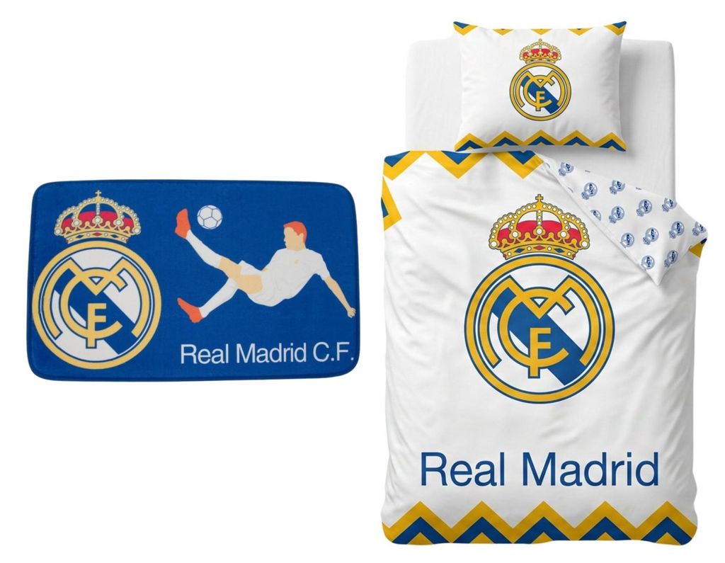 Schlafzimmerset von Real Madrid: Bettwäsche-Set und Teppich Produktbild 