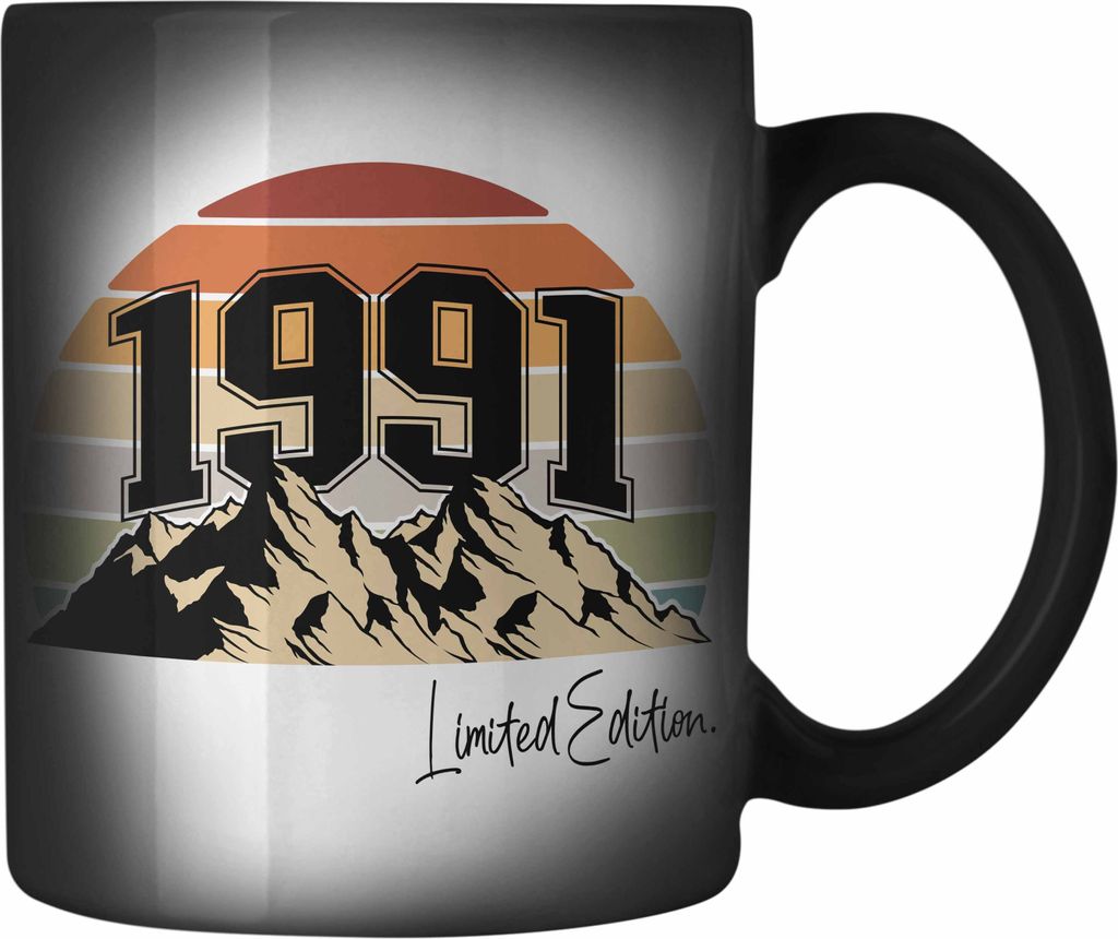 Trendation - 30. Geburtstag Farbwechsel Zauber-Tasse Frau Mann Geschenk 30er 30 Mutter Vater Männer Frauen Lustig Geschenke Geschenkidee (Schwarz)