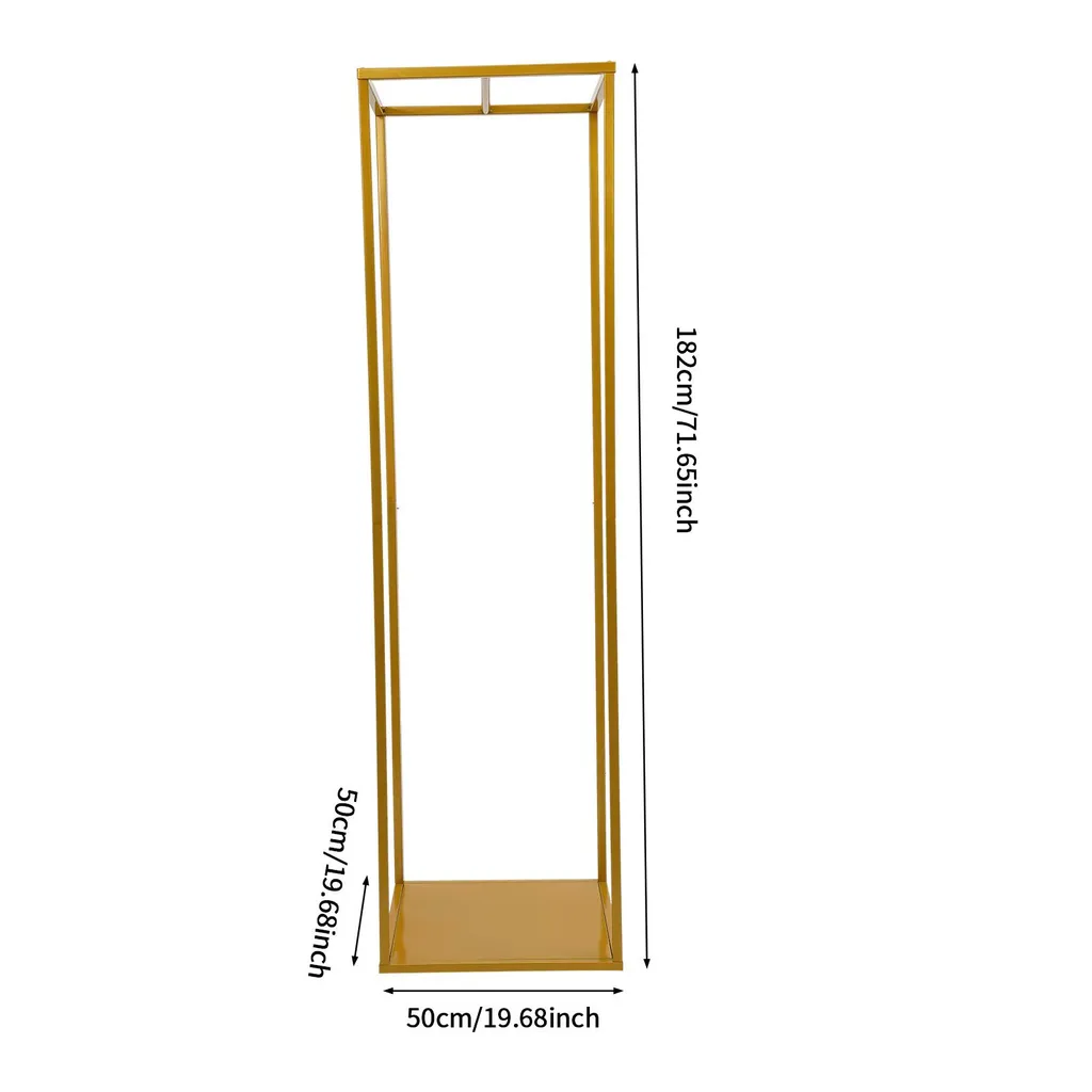 Portant décoratif doré 182cm : solution stable pour arche de fleurs mariage - 2