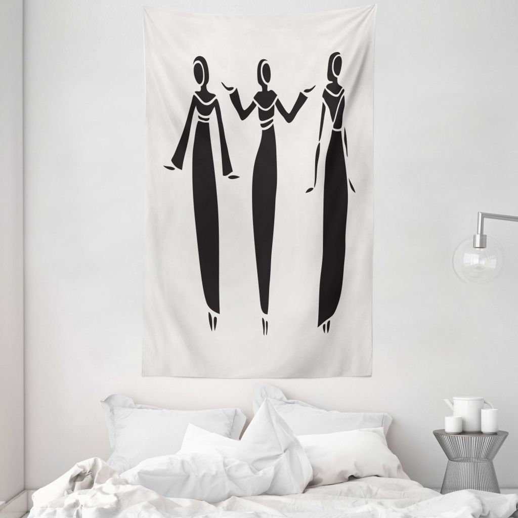 ABAKUHAUS Ethnisch Wandteppich und Tagesdecke, Mädchen in Hijab aus Weiches Mikrofaser Stoff Waschbar ohne Verblassen Digitaldruck, 140 x 230 cm, ...