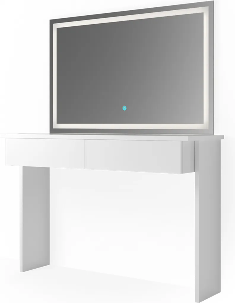 Coiffeuse pour chambre et dressing, table de maquillage 120 cm Azur
