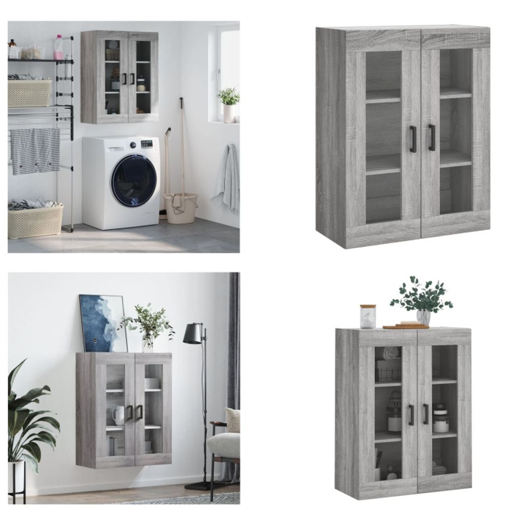 vidaXL Wandschrank Grau Sonoma 69,5x34x90 cm - Wandschrank - Wandschränke - Schrank - Lagerschrank