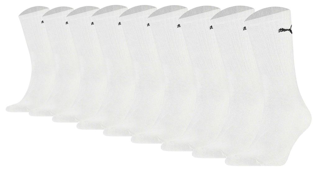 PUMA Uni Socken, 9er Pack - Sport Crew Sock,Tennissocken, ECOM Weiß 39-42