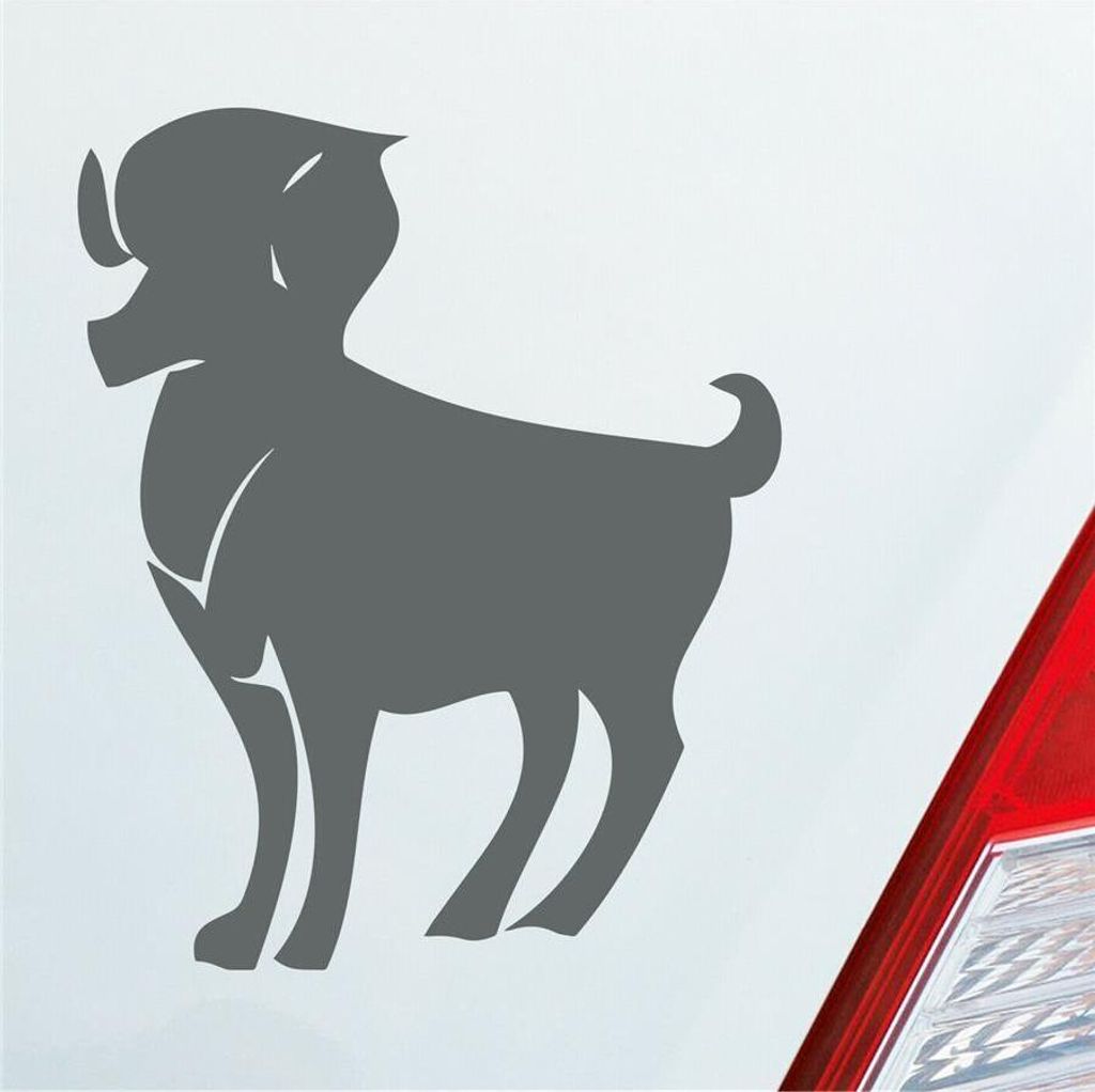 Auto Aufkleber Sternzeichen Widder PKW Car KFZ Roller 8x10 cm Grau Sticker Heckscheibenaufkleber