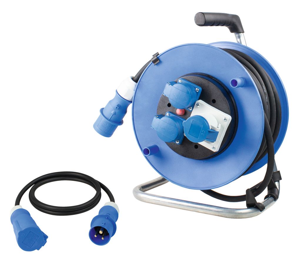 as-Schwabe Camping SET Kabeltrommel Adapterleitung CEE Verlängerung Schuko IP44