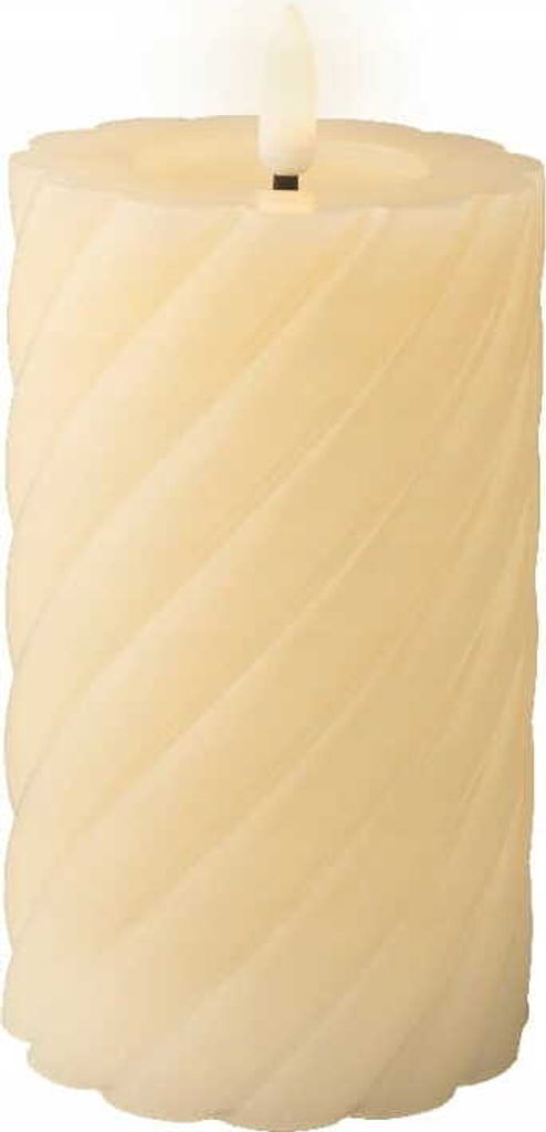 Kaemingk LED Kerze Wachs indoor creme Ø 7,5 x 14,8 cm Produktbild 