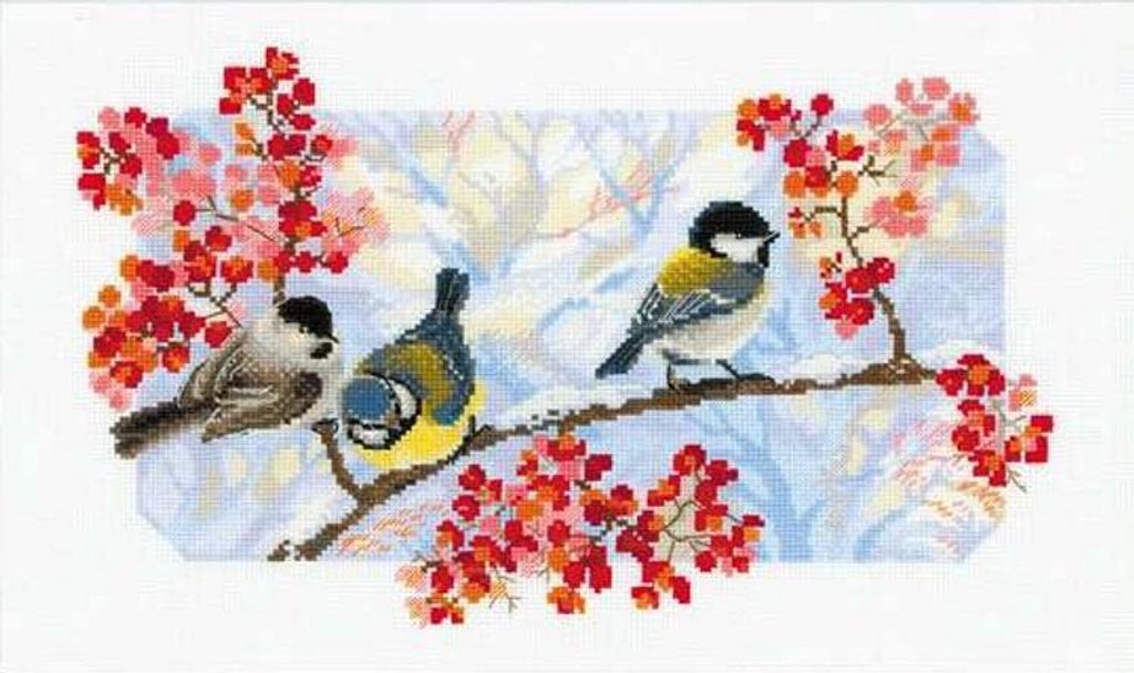 Garnstickerei-Set - Wintertag