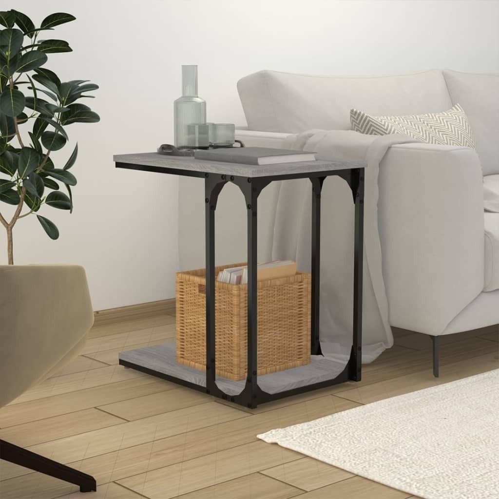 The Living Store Beistelltisch Grau Sonoma 50x35x52 cm Holzwerkstoff