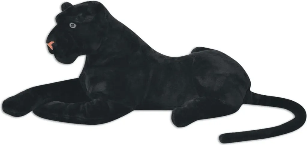Grande peluche panthère noire XXL vidaXL - Animal de jungle décoratif