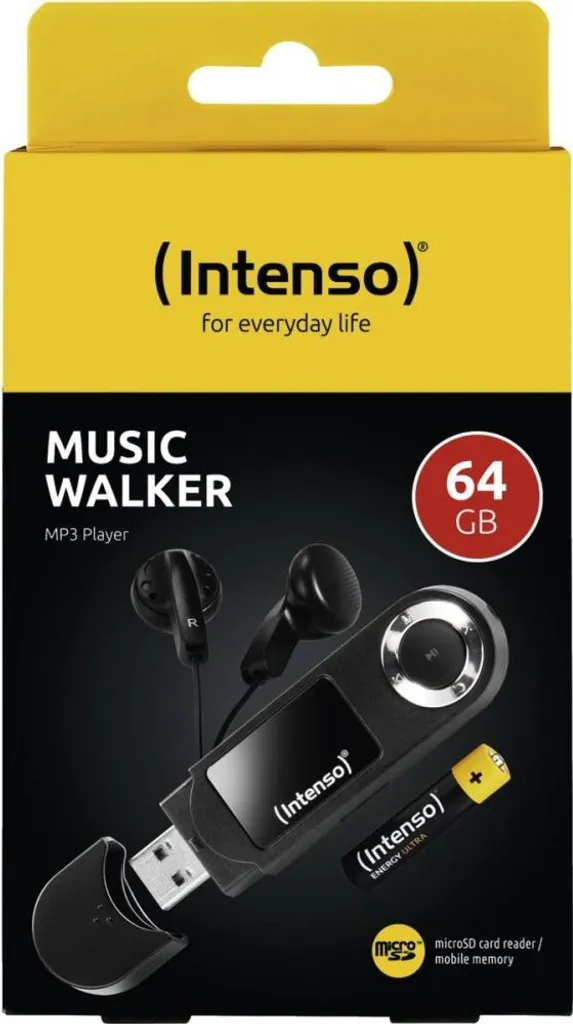 Lecteur MP3 grande capacité 64Go Intenso Music Walker autonomie pile