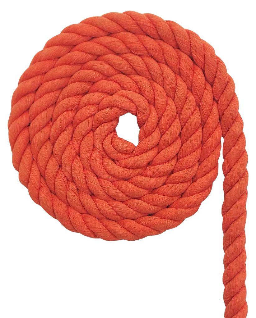 Baumwollschnur Makramee für DIY Handarbeit 5 m x 20 mm Orange