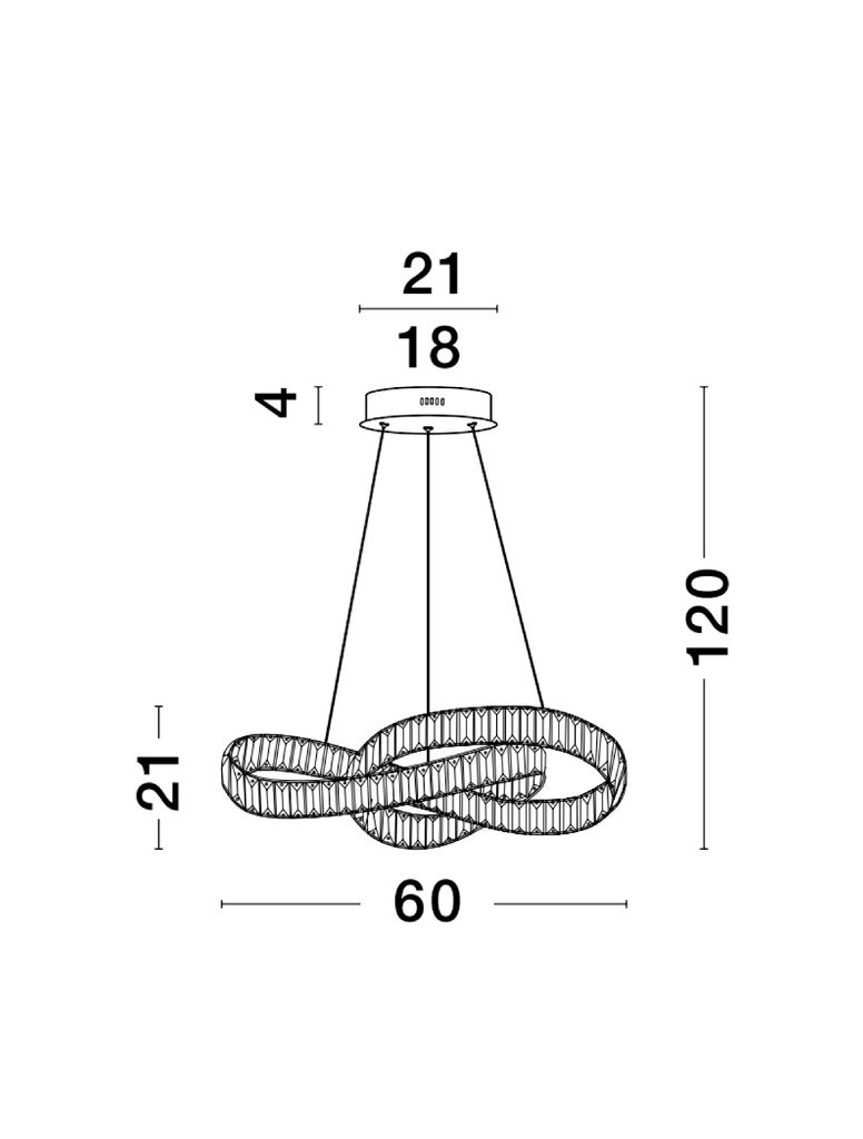 Nova Luce CONCETO LED závěsné svítidlo chrom 49W neutrální Obrázek produktu 5