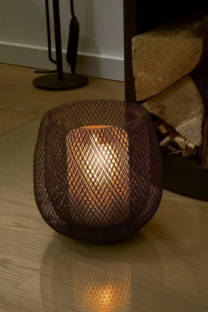 Photophore d'Ambiance Mesh pour une Décoration de Table Minimaliste