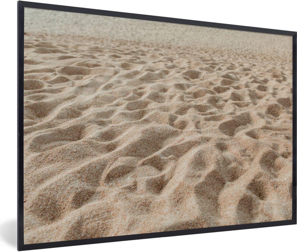 MuchoWow Gerahmtes Poster Sommer - Sand - Strand 60x40 cm - Poster mit Schwarzem Bilderrahmen Wandposter Rahmen Foto Bilder - Printing - Wanddeko...