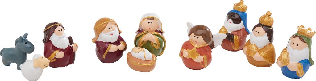 VBS Mini Krippenfiguren "Kana", 10-tlg., H ca. 3,5 cm