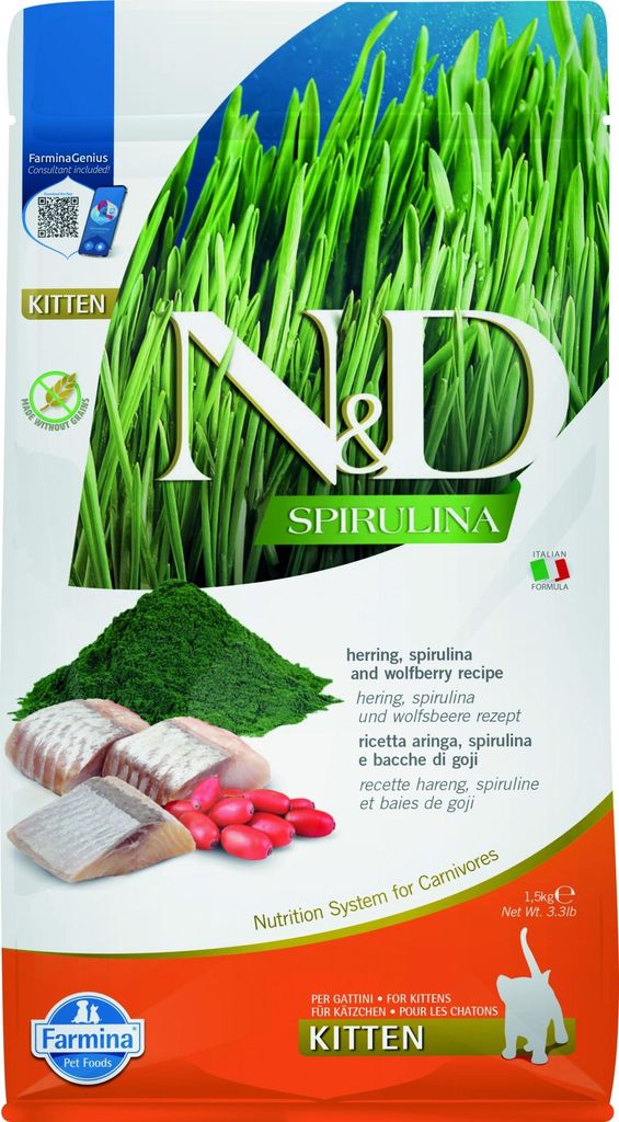 N&D Spirulina Kätzchenfutter Hering 1,5 kg