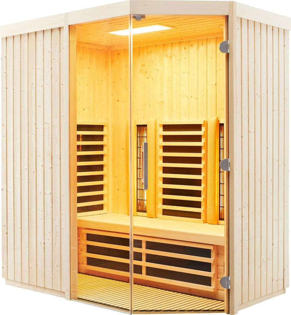 Infraworld TrioSol Unica 3 Infrarotkabine mit 2 ABC-Strahler wählbar in Fichte/Espe/Zirbe