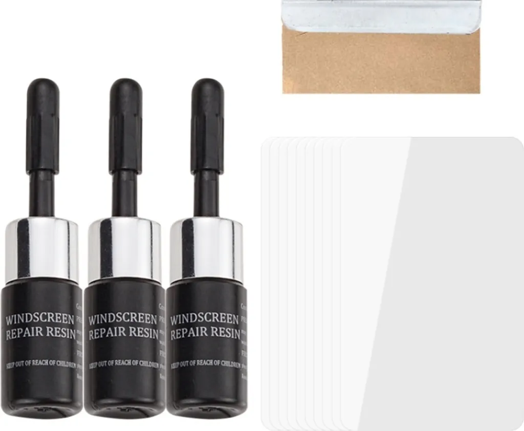 Liquido Ripara Parabrezza 3 in 1 con Strumento di Precisione | Nano Resin