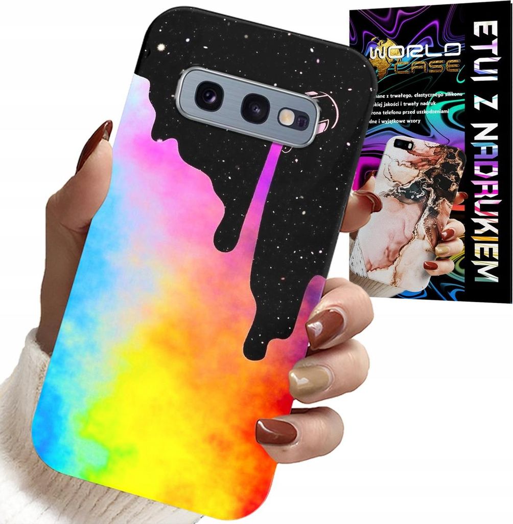 Hülle Für Samsung Galaxy S10E - Regenbogenfarbenes Muster, Farbe + Folie