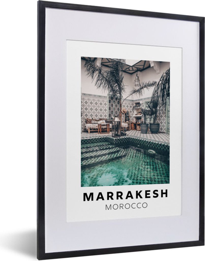 MuchoWow Gerahmtes Poster Marrakech - Marokko - Dekoration 30x40 cm - Poster mit Schwarzem Bilderrahmen Wandposter Rahmen Foto Bilder - Wandposte...