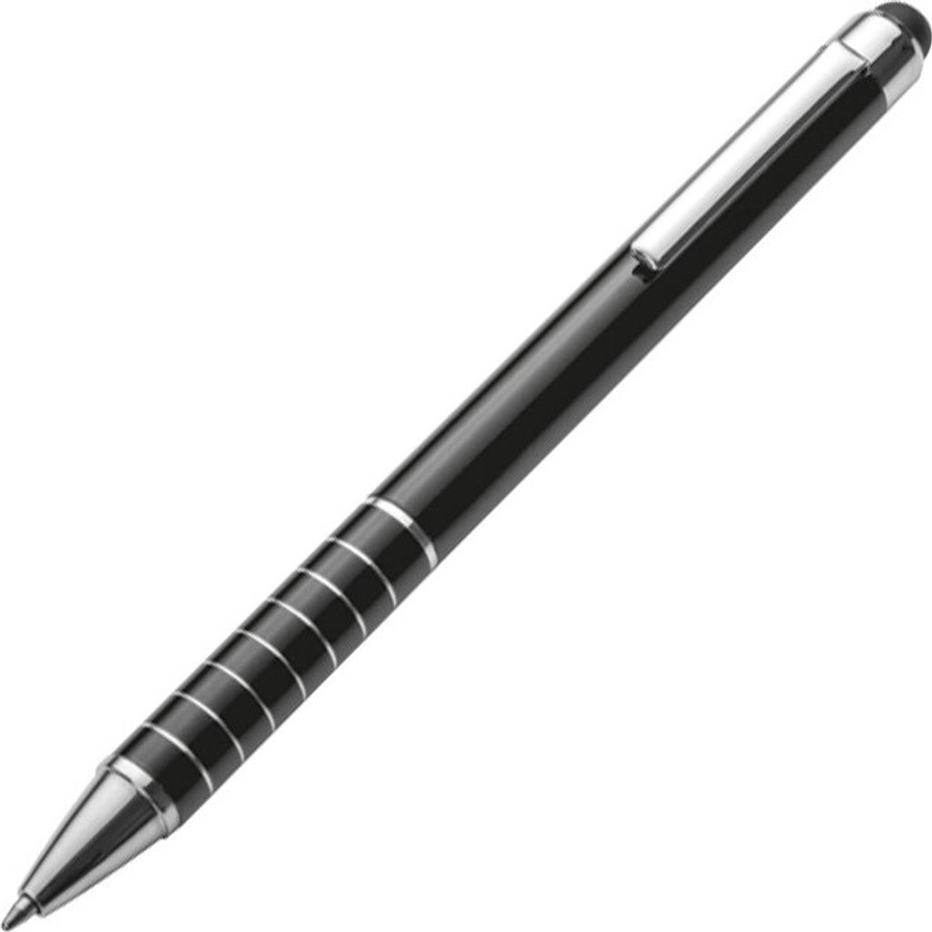10 Touchpen Kugelschreiber / aus Metall / Farbe: schwarz