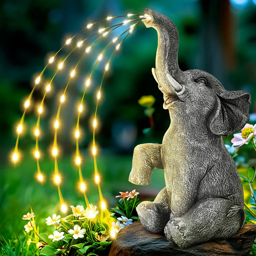 Éclairez votre Jardin sans Électricité avec l'Éléphant Solaire Design