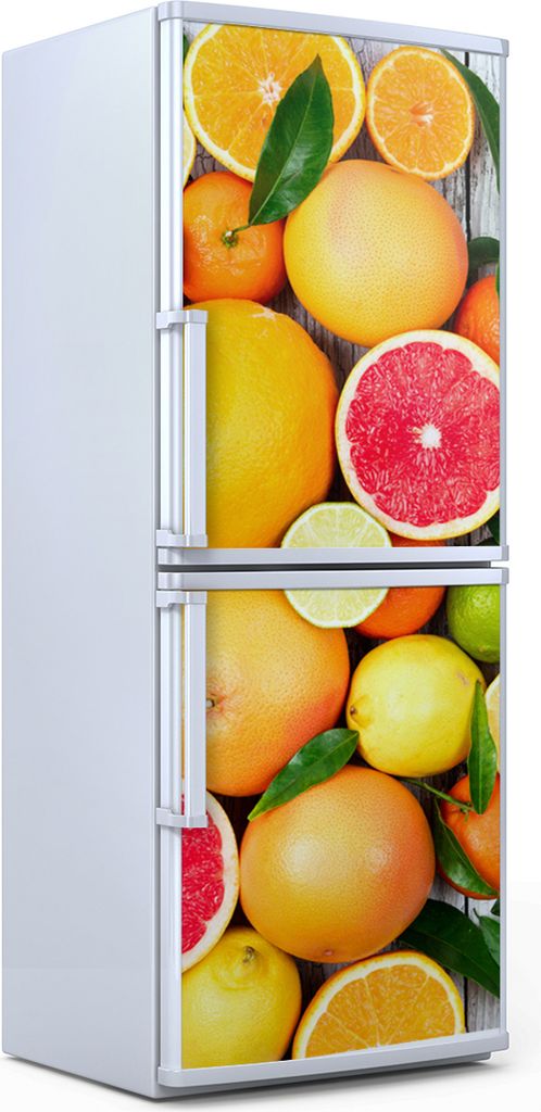 Kühlschrankdekoration 60x180 cm Aufkleber auf dem Kühlschrank - Farblich Früchte