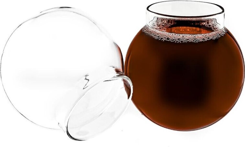 Elegantes 2er Gläser-Set in Bubble-Design Hitzebeständig aus Borosilikatglas - 350ml
