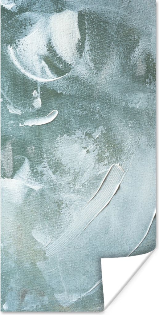 MuchoWow Poster Acrylfarbe - Abstrakt - Design 60x120 cm - Wandschmuck