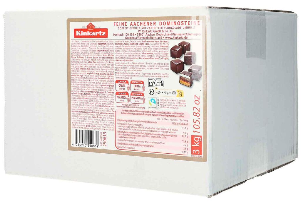 Kinkartz Feine Aachener Dominosteine Zartbitter 3kg Produktbild 
