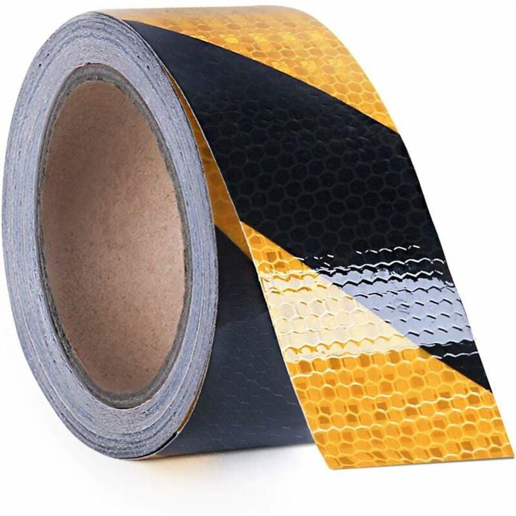 5cm x 25m Bande Réfléchissante Autocollante, Ruban de Sécurité Réfléchissant Forte Réflectivité Outil de Rappel de Sécurité de Hautement ...