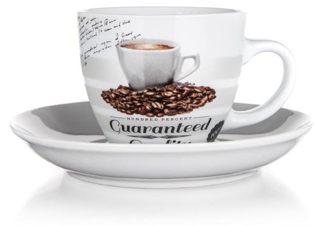 Tasse und Untertasse, Keramik, für Kaffee, Espresso Produktbild 