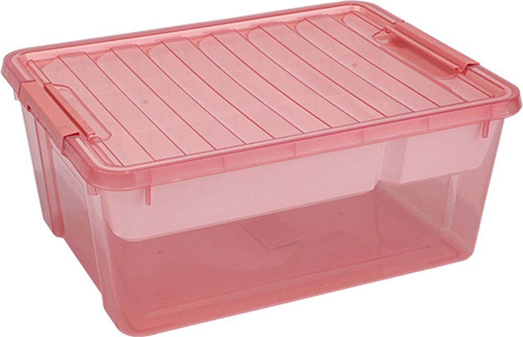 Aufbewahrungsbox aus Kunststoff mit unterteiltem Tablett, großes Fassungsvermögen, transparent, stapelbar, Aufbewahrungsbehälter für Spielzeug,...