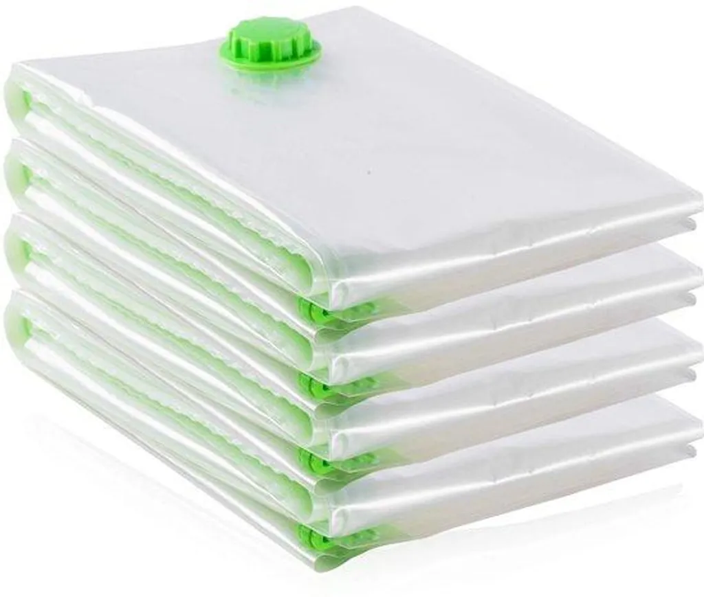 Lot de 4 sacs aspirateur XXL 130x100 cm pour couettes et vêtements