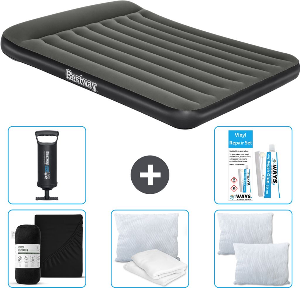 Bestway Luftmatratze – 2-Personen – 152 x 203 x 30 cm – Grün – im Lieferumfang enthalten Zubehör
