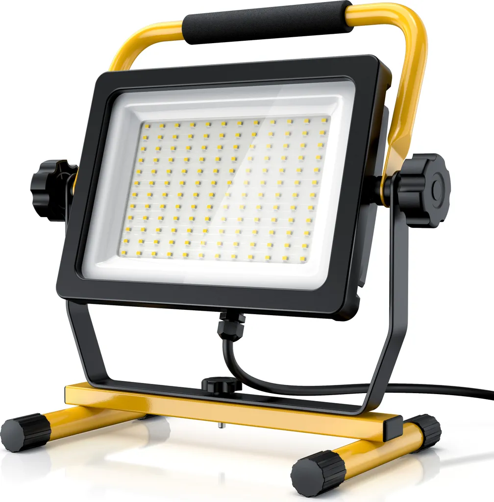 Projecteur de chantier LED 144 SMD 100W haute puissance - Éclairage Pro