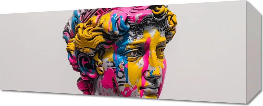 Tableau Image 50 x 20 cm Classique mais colorée pour décoration murale
