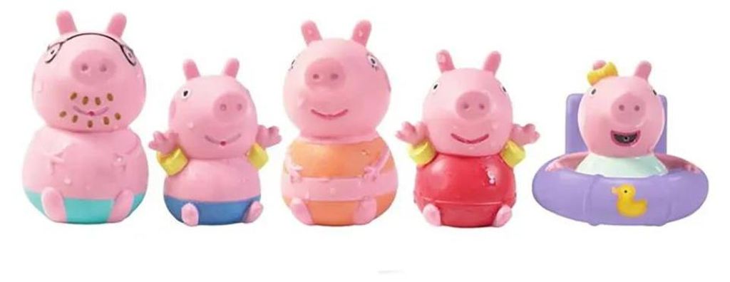 TOMY Peppa & Familie Badespritzer 5er Set Immagine del prodotto 