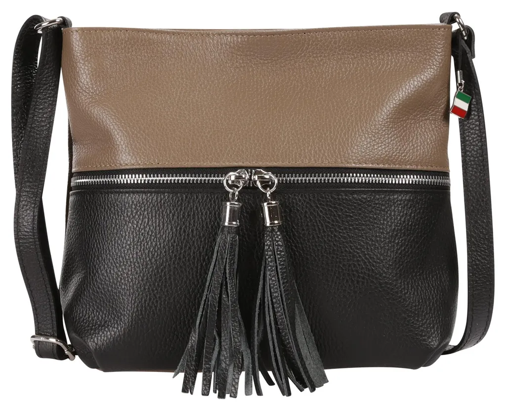 Sac bandoulière cuir solide et chic pour organiser vos objets, taupe