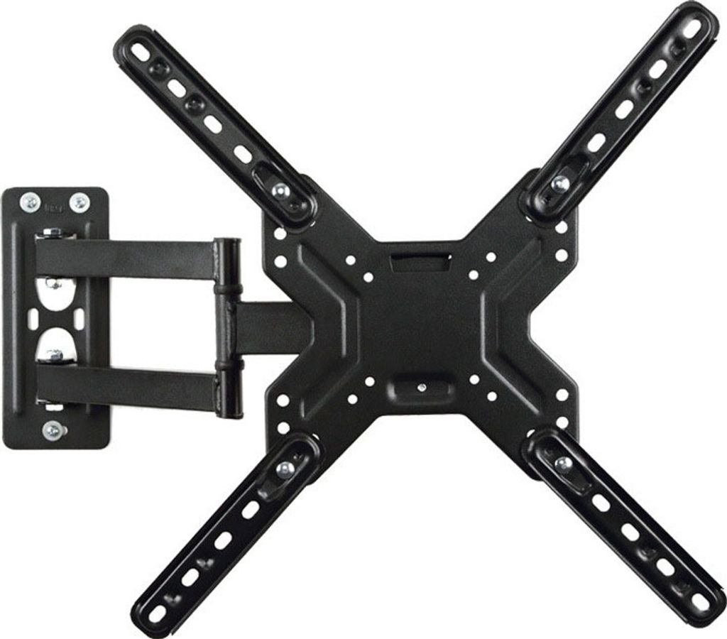 ZELURXX TV Wandhalterung, 3 Arm Struktur, 26 - 60 Zoll, Tragfähigkeit 30 kg, ausziehbar schwenkbar und neigbar, TV Halterung, VESA 40 x 40 cm, Sch...