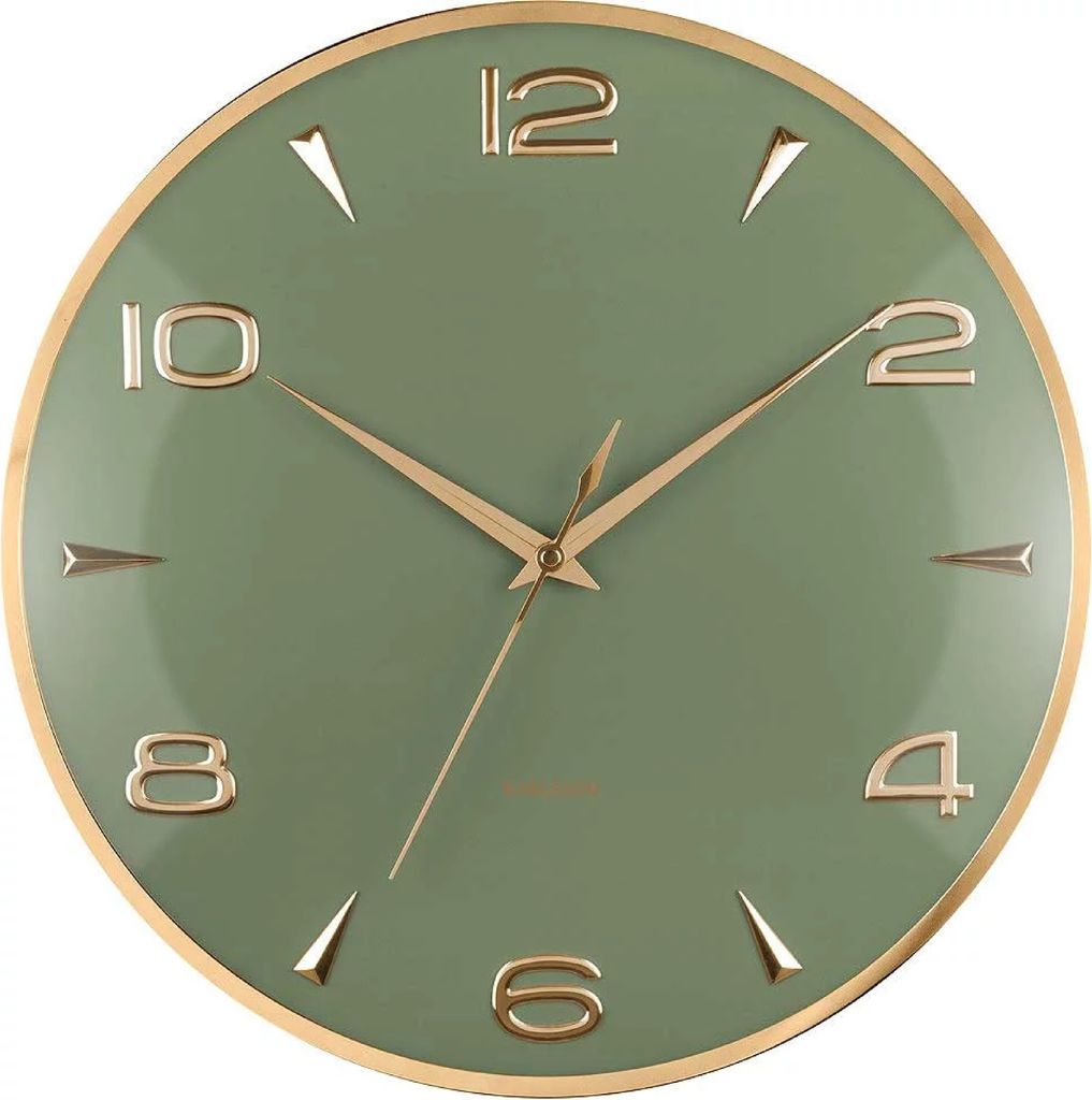 Karlsson - Wanduhr Sienna Glow - Grün - 40.6x5x40.6cm