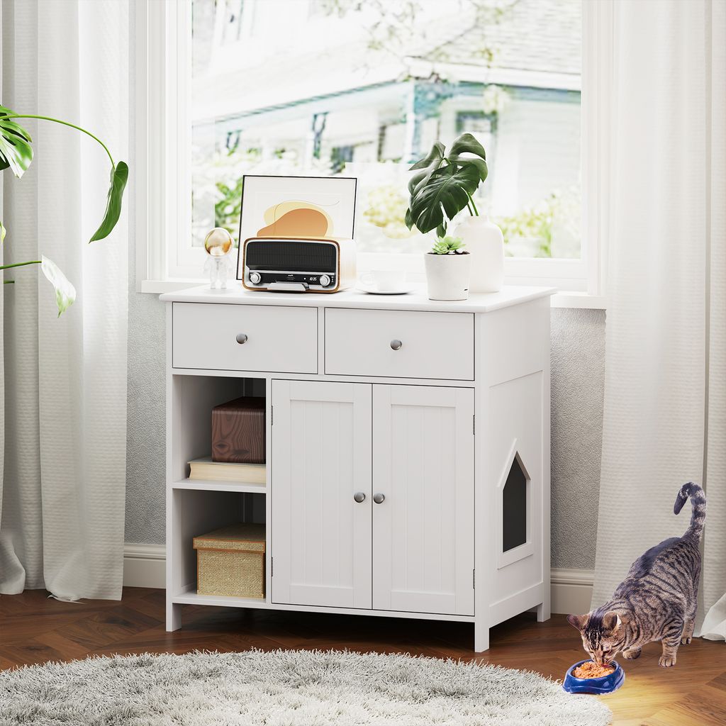 COSTWAY Katzenschrank für Katzentoilette, Katzenklo Produktbild 2